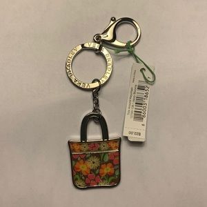 Vera Bradley Jazzy Blooms Totearound Keychain NWT
